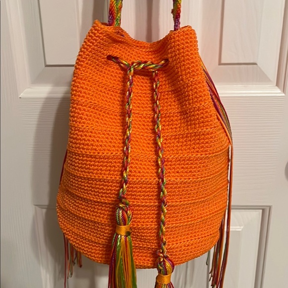 Vibrant Orange Bucket Bag - Picture 2 of 11